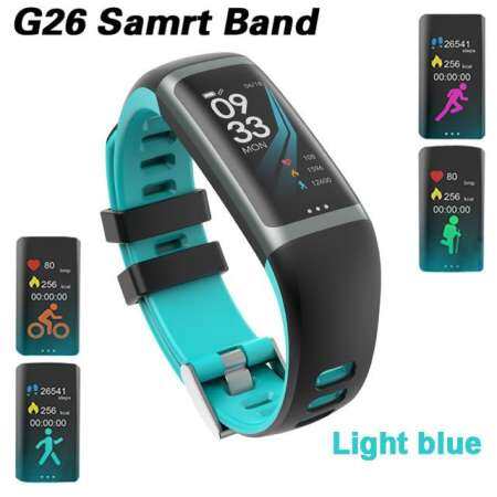 สมาร์ท G26 สายรัดข้อมือสำหรับออกกำลังกายการตรวจสอบการนอนหลับสายรัดข้อมือฟิตเนสสีนาฬิกาข้อมือสกรีนโหมดกีฬาหลายนาฬิกาอัจฉริยะสำหรับ Android IOS