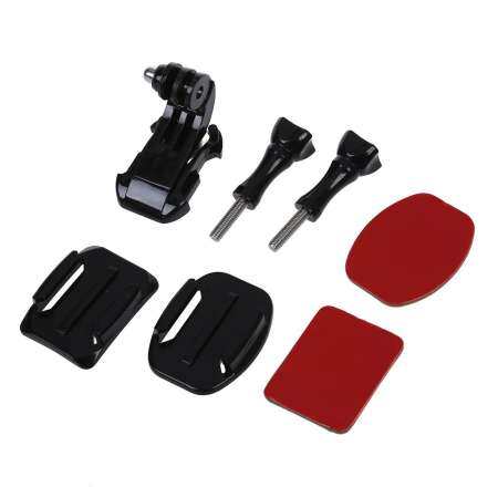 หมวกกันน็อกติดตั้งด้านหน้าชุดปรับโค้งกาวสำหรับ GoPro HERO 1/2/3 - INTL