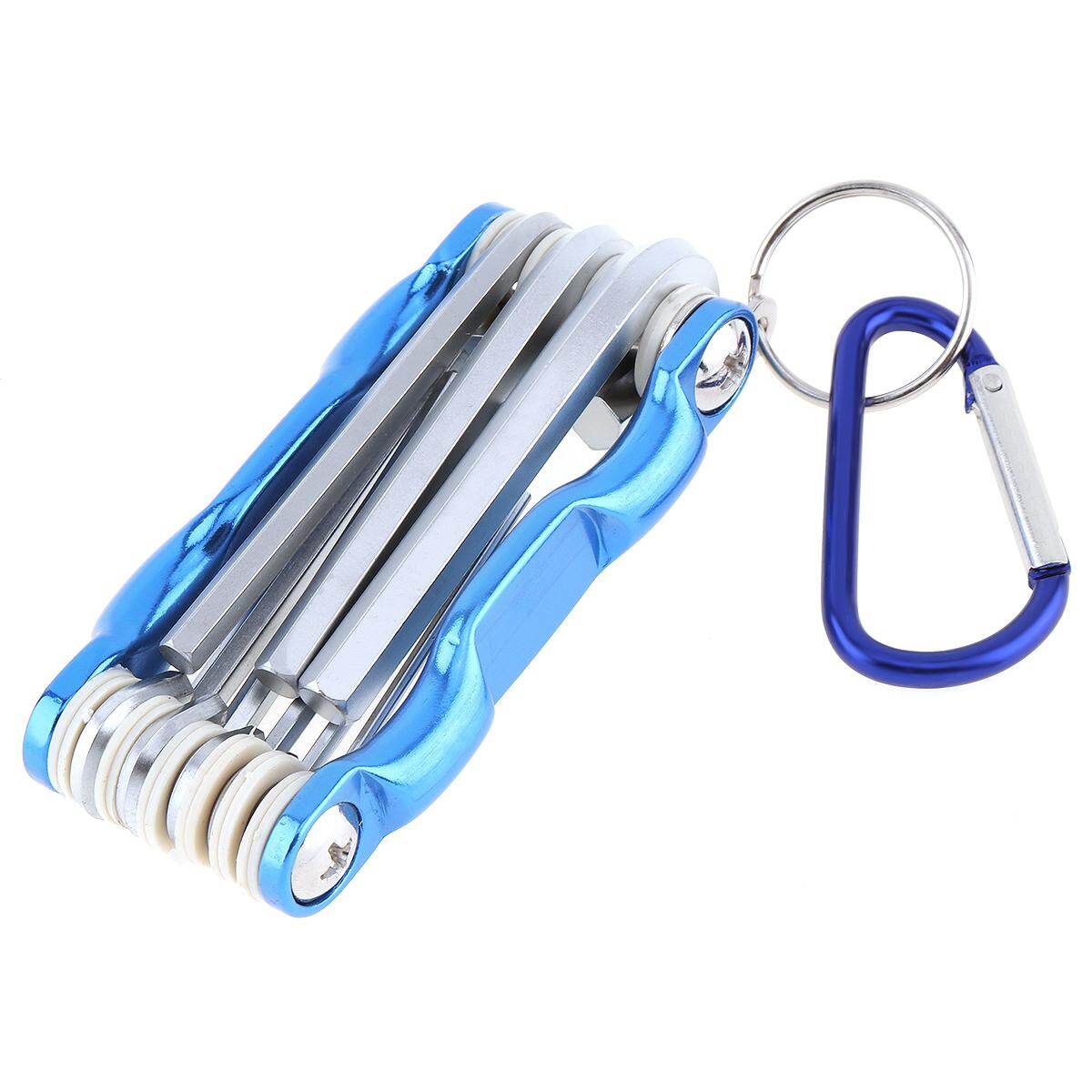8pcs/set Multifunctional Combination Chrome Vanadium Steel Folding Hex Wrench for Maintenance