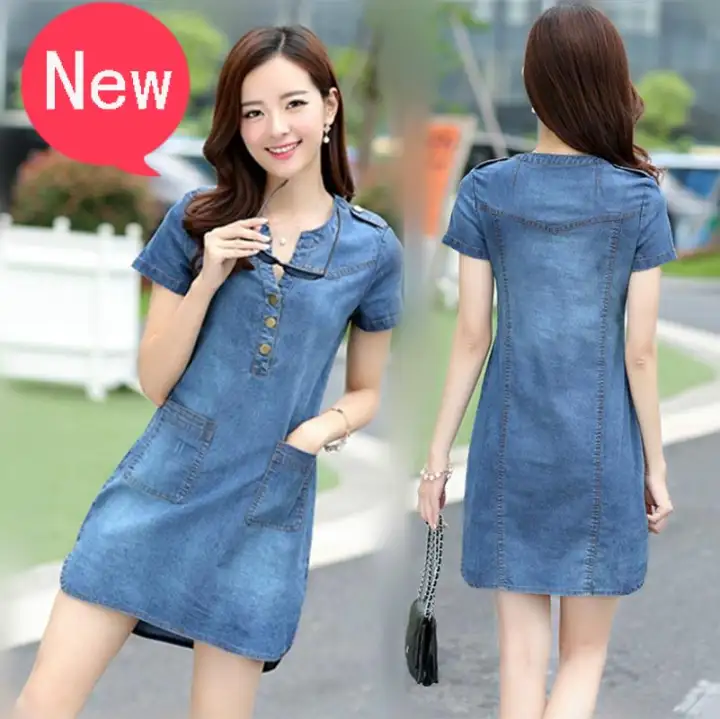 jean dress short sleeve