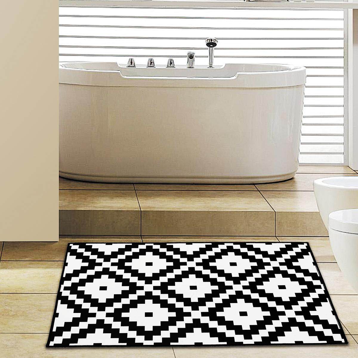 Soft Flannel Anti-slip Indoor Outdoor Rug Kitchen Floor Door Mat Bathroom Carpet#40*60cm