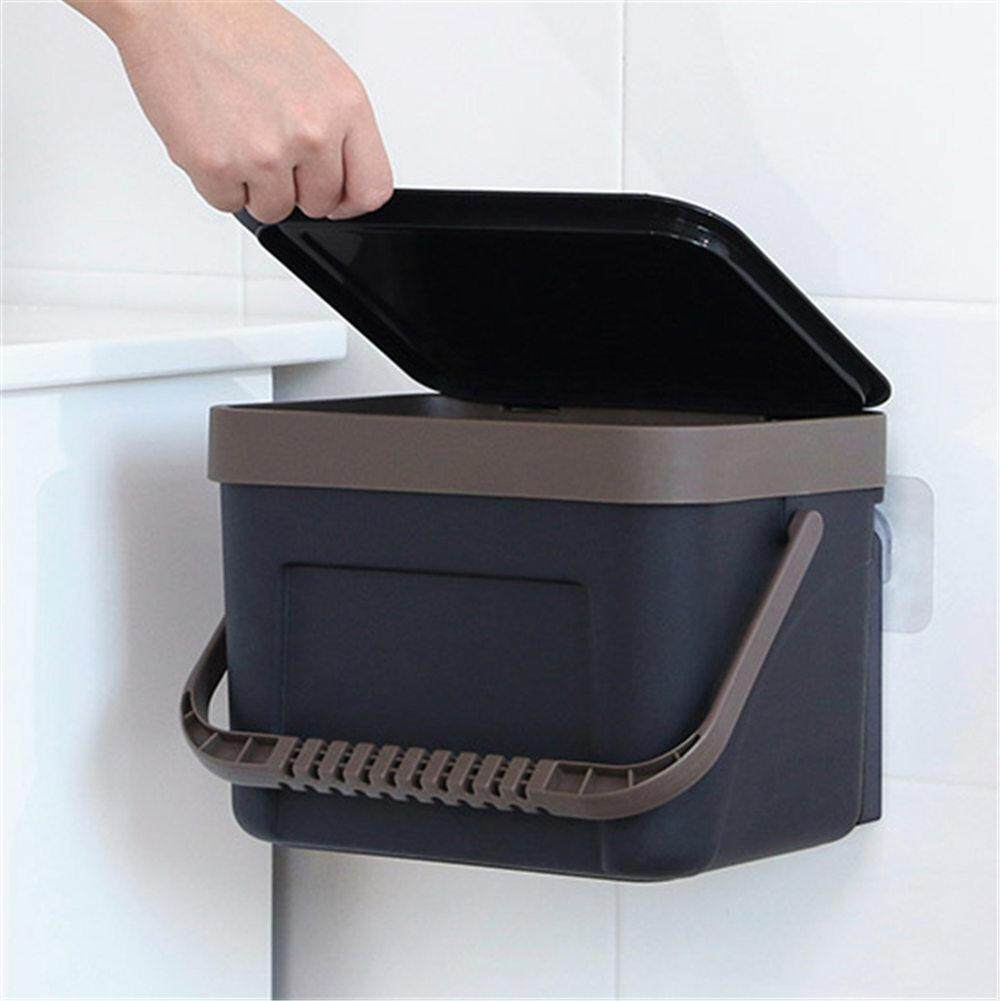 Fashion Wall Mounted Waste Bin Office Kitchen Bathroom Dustbin With Save Space For Home Trash Can Dual Use Storage Box - Wall Mounted Kitchen Trash Can Fashion Wall Mounted Waste Bin Office Kitchen Bathroom Dustbin With Save Space For Home Trash Can Dual Use Storage Box - Wall Mounted Kitchen Trash Can