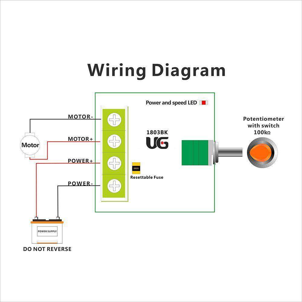 DC 30W 1.8V 3V 5V 6V 12V 2A Voltage Motor Speed Controller PWM 1803Bk Regulator