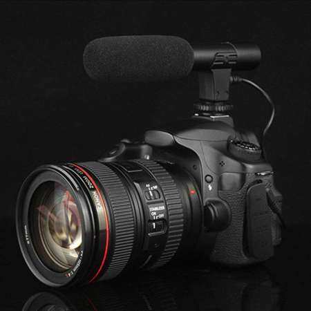 ELEC 3.5 มิลลิเมตรไมโครโฟนบันทึกเสียงไมค์สัมภาษณ์สำหรับกล้อง DSLR Video กล้องบันทึก DV