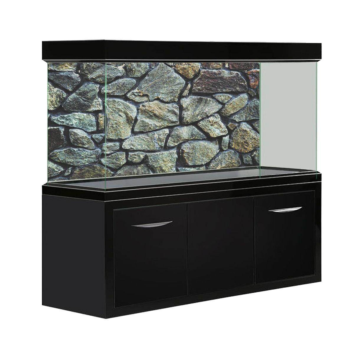 Hd หิน Aquarium ตู้ปลาโปสเตอร์พื้นหลัง Pvc ตกแต่งภูมิทัศน์ 122x46 เซนติเมตร - Intl