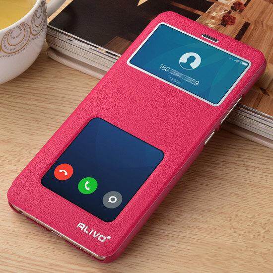 For xiaomi mi max 3 / max3 6.9 inch double view window flip leather cover case luxury pu leather case shell