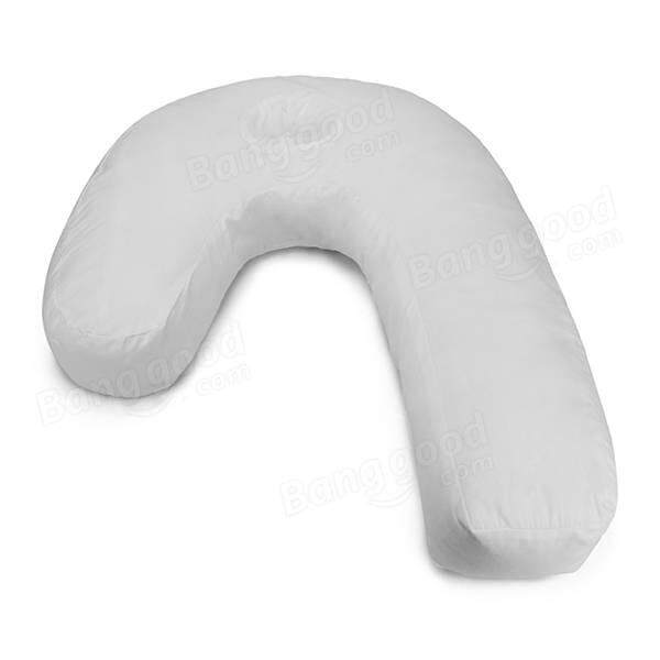 U-Shape PP Cotton White Pillow Side Sleeper Headrest Travel Soft Anti-snoring Cushion