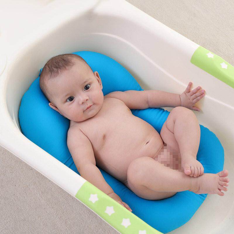 Baby Bathing Mat Bathtub Shower Cushion Anti-skid Soft Seat Newborn Bath Pad - intl