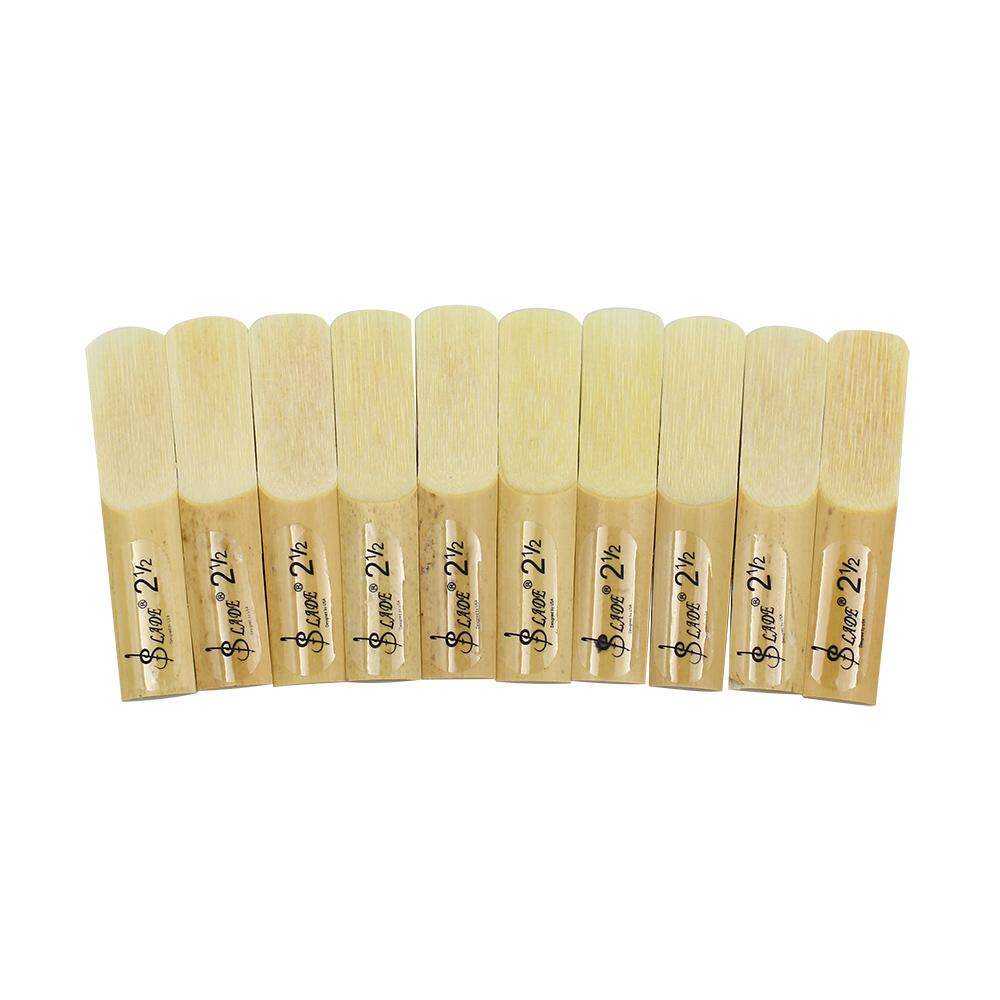 Qimiao 10 pcs Tenor bB Saxophone Reeds 21/2 Bamboo Sax Reed Strength 2
