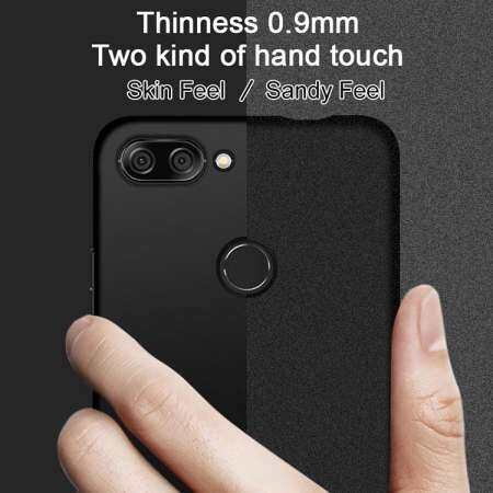 IMAK Cowboy Shell Ring Grip Stent PC Phone Case + Screen Film for Asus ZenFone Max Plus (M1) ZB570TL