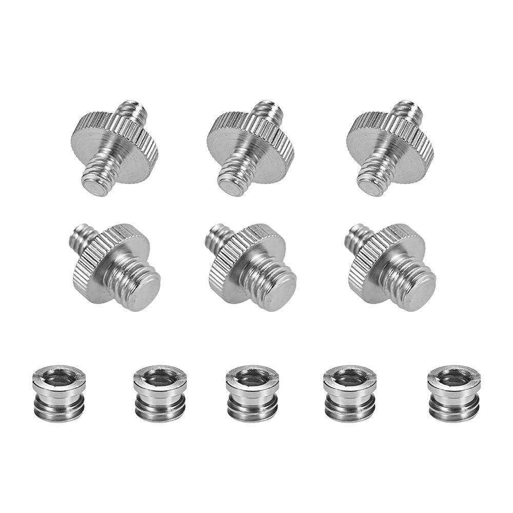 Andoer Bộ Gắn Bộ Chuyển Đổi Vít Có Ren 1/4 "-20 Và 3/8"-16 Bộ Chuyển Đổi Ống Lót Giảm Tốc Cho Giá Đỡ Ba Chân Máy Ảnh Giá Đỡ Đèn Đầu Bi Một Chân