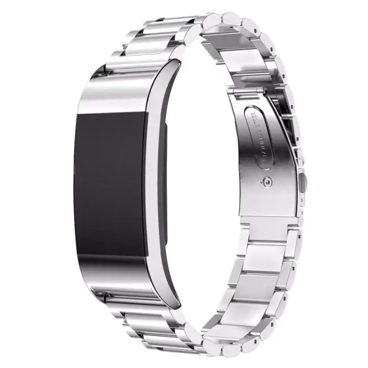 silver fitbit watch