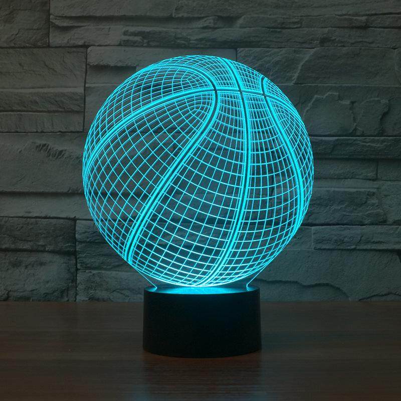 Colorful Touch Decorative Table Lamp Basketball Night Light Stereo Table Lamp