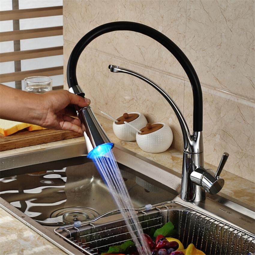 Kitchen Faucet LED Light Brass Material Brand New Kitchen Faucet