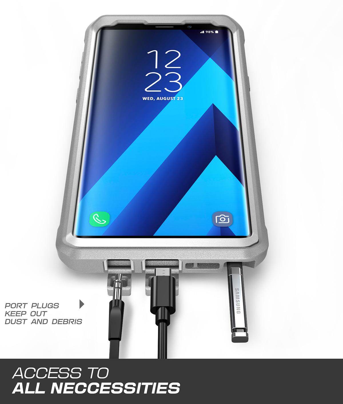 Dành cho Samsung Galaxy Samsung Galaxy Note 9 Ốp Lưng BẢO VỆ SUPCASE PC + TPU Chắc Chắn có Nắp Đậy Bảo Vệ Màn Hình & Chân Đế & bao da Kẹp