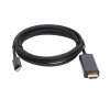 USB ชนิด C C สาย HDMI สายเคเบิลอะแดปเตอร์สากลวิดีโอสนับสนุน 1080p HD 4K สีดำ