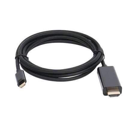 USB ชนิด C C สาย HDMI สายเคเบิลอะแดปเตอร์สากลวิดีโอสนับสนุน 1080p HD 4K สีดำ