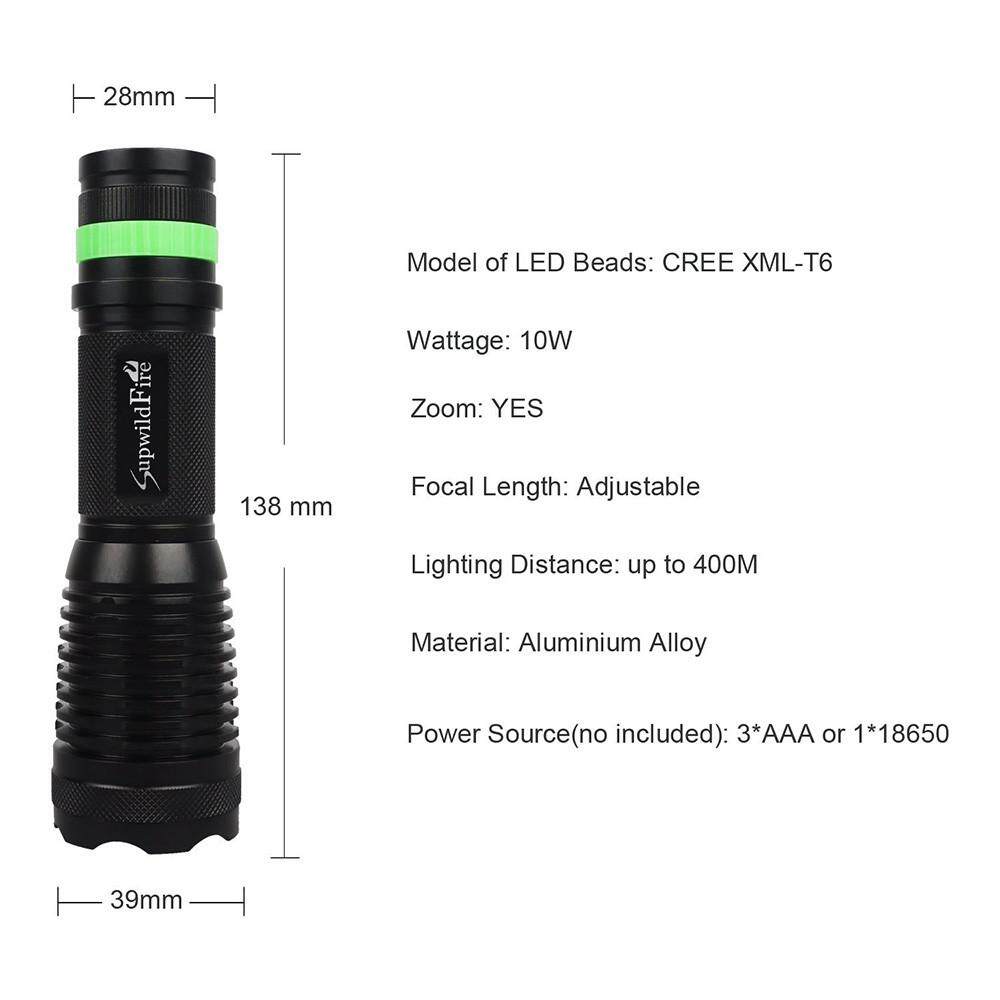 5000lm Genuine Shadowhawk X800 Tactical Flashlight T6 LED Military Torch kit