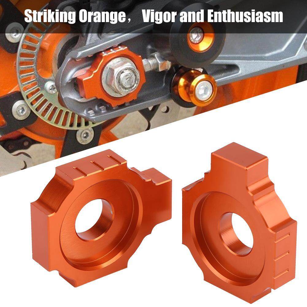 ราคา 1 Pair Motorcycle CNC Rear Axle Spindle Chain Adjuster Blocks For