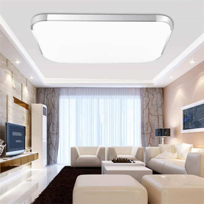 Catwalk LED Square Ceiling Down Light Bedroom Living Room Lamp Surface Mount # White light 48W