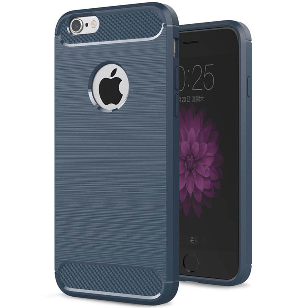 Ốp Lưng iPhone 6, iPhone 6 S, mềm mại Bảo Vệ Silicone Chống Sốc Bao và Sợi Carbon Thiết Kế ốp Điện Thoại