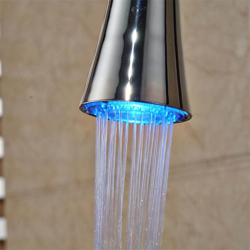 Kitchen Faucet LED Light Brass Material Brand New Kitchen Faucet