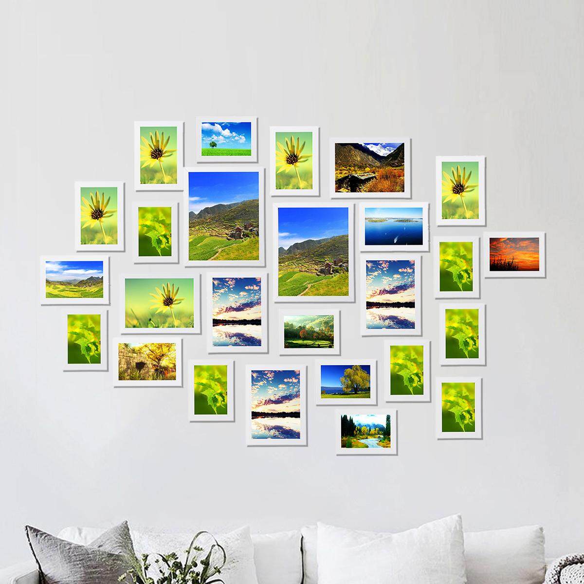 Picture wall creative household frame wall 26 Pcs White