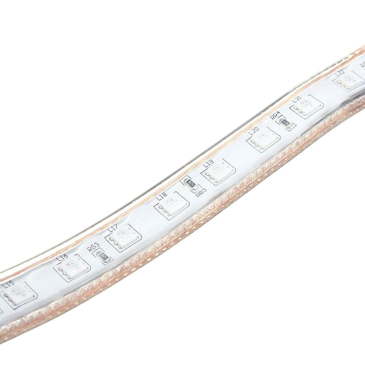 Waterproof 5050 SMD RGB 60 LEDs/M Flexible Tape Rope Strip Light 220V