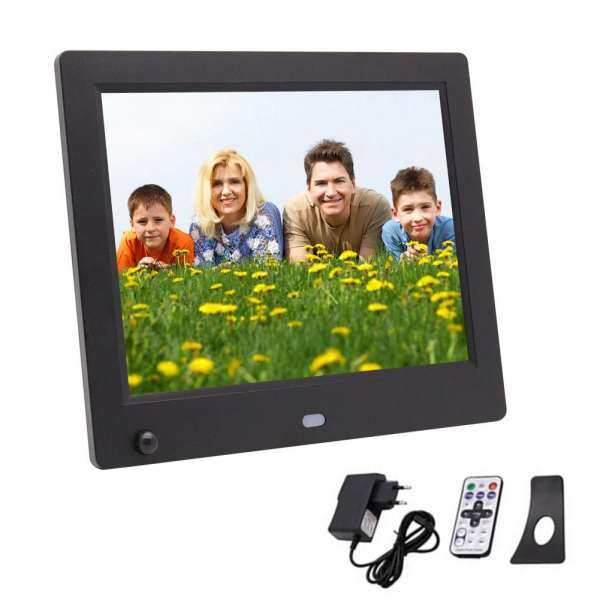 Phích Cắm EU 8 inch Video Hình Khung Ảnh Điện Tử Kỹ Thuật Số HD Cảm Biến Chuyển Động Tặng