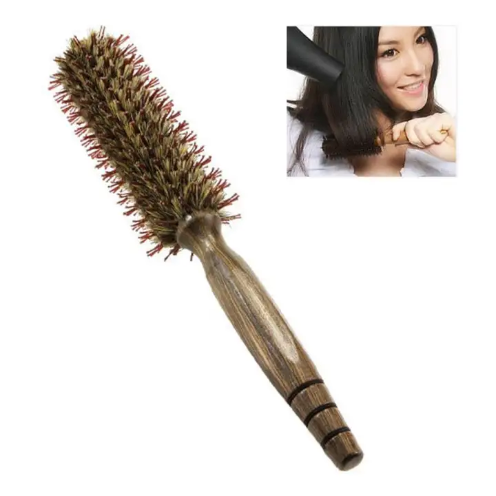 Goodgreat Round Bristle Hairbrush Material Comb Natural Boar