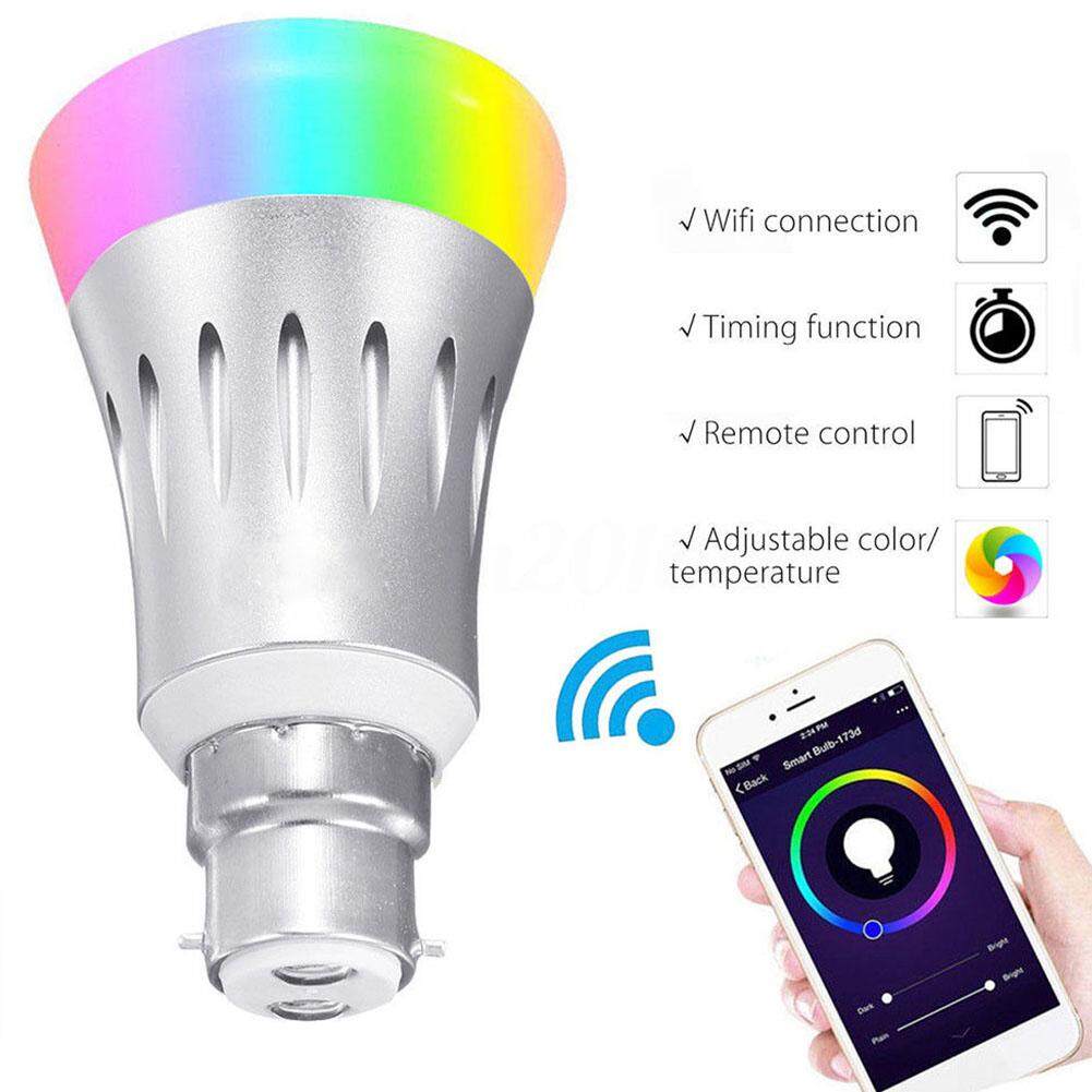 B22 WIFI Điều Khiển Bằng Giọng Nói Thông Minh Không Dây Cho Google Nhà Đèn Led Nhà Có Thể Điều Chỉnh Màu Sắc