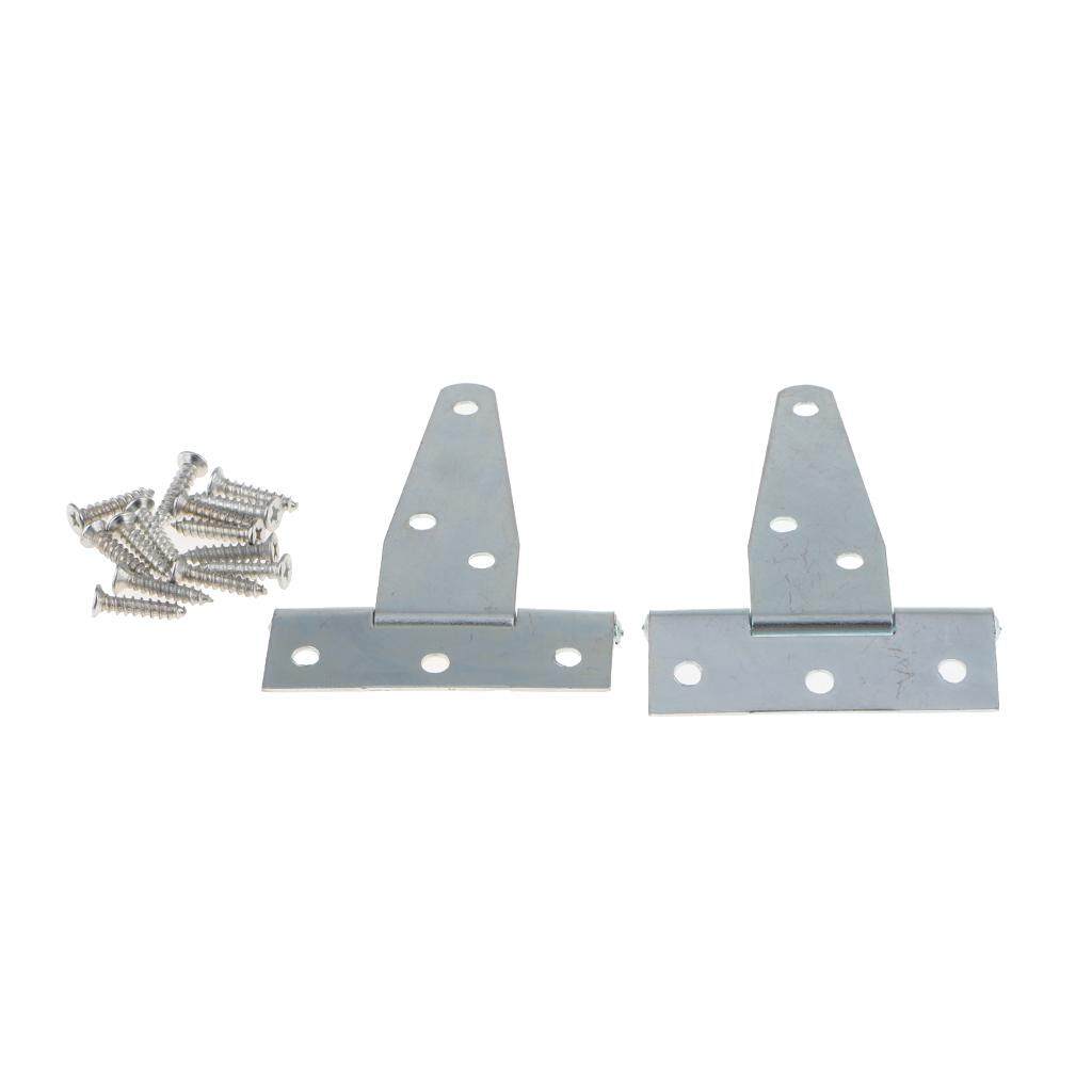 1 Pair Heavy Duty T Hinge Cabinet Shed Door Gate Tee Hinges T-Hinge 3inch