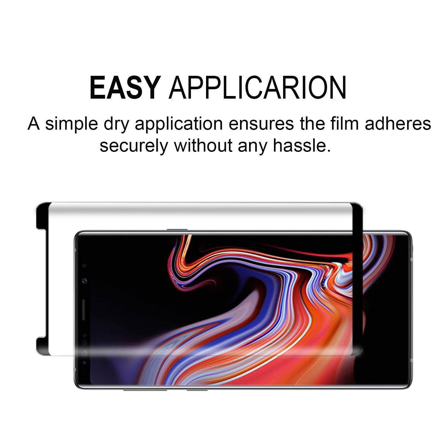 LUOWAN For Samsung Galaxy Note 9 Tempered Screen Protector【Case Friendly】 3D Screen Coverage Tempered Glass [Bubble-Free] [9H Hardness] [Anti-Scratch]-Black