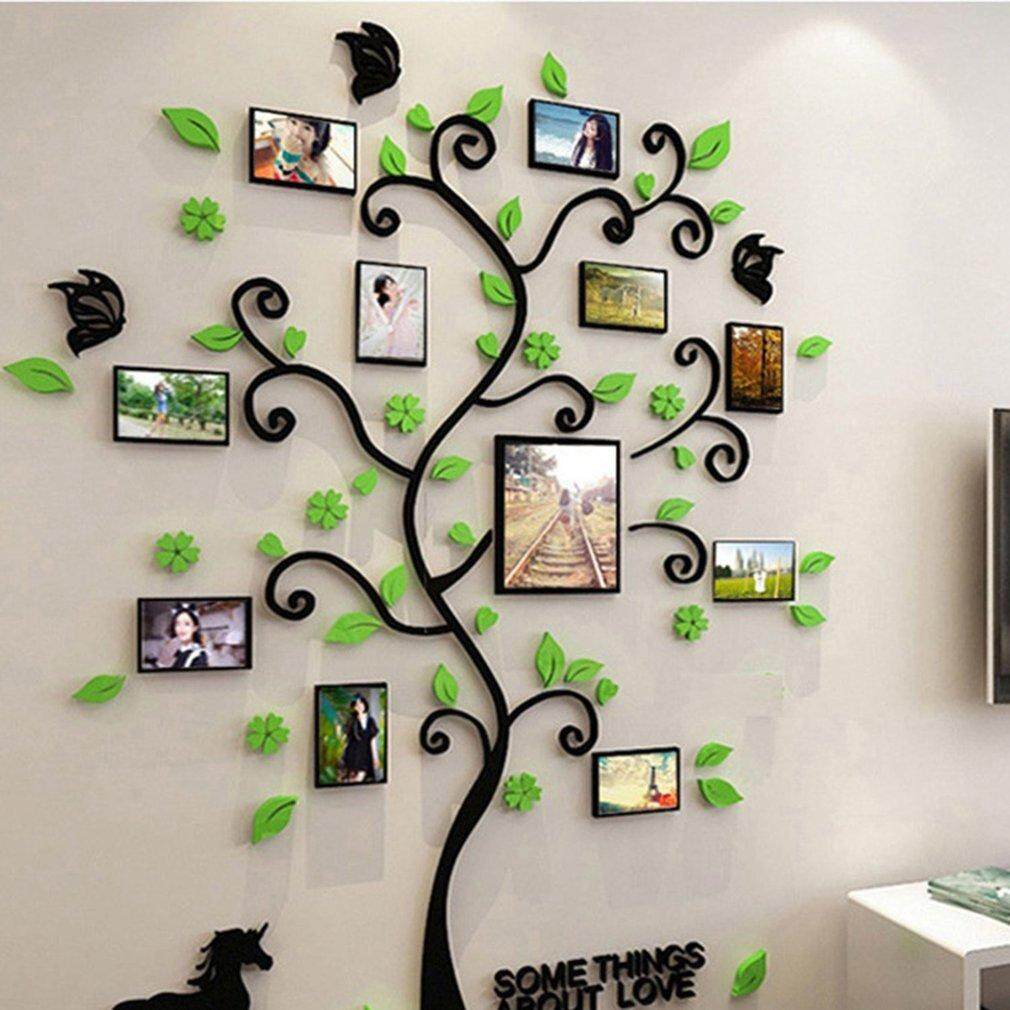 GOOD DIY Home Family Decoration Wallpaper 3D Acrylic Photo Frame Tree Wall Sticker - intl