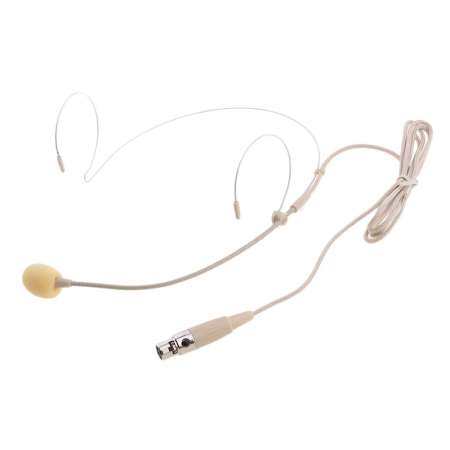 Miracle Shining Double Earhook Wired Headset Headworn Microphone Beige XLR 4Pin