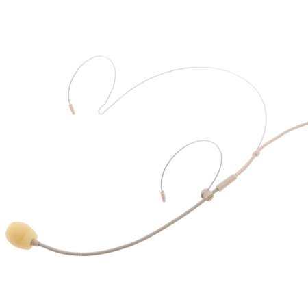 Miracle Shining Double Earhook Wired Headset Headworn Microphone Beige XLR 3Pin