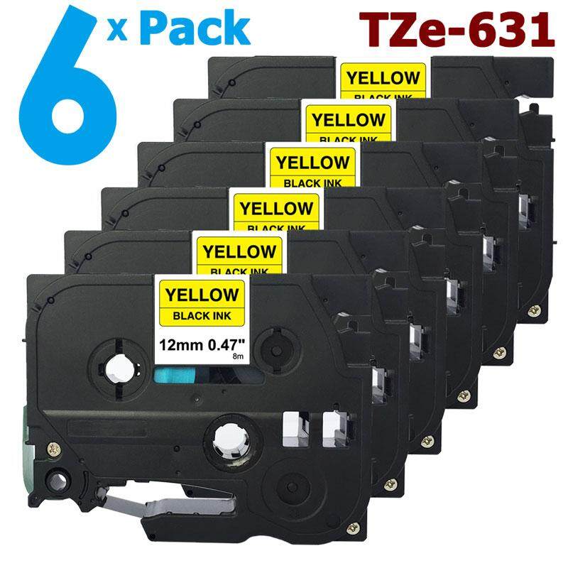 Brother Compatible TZ631 For P-Touch PT300 PT310 12mm Black//Yellow Label Tape