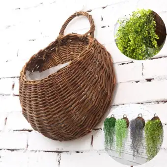 Artificial Flowers Wall Mounted Basket Wall Hanging Plant Pots