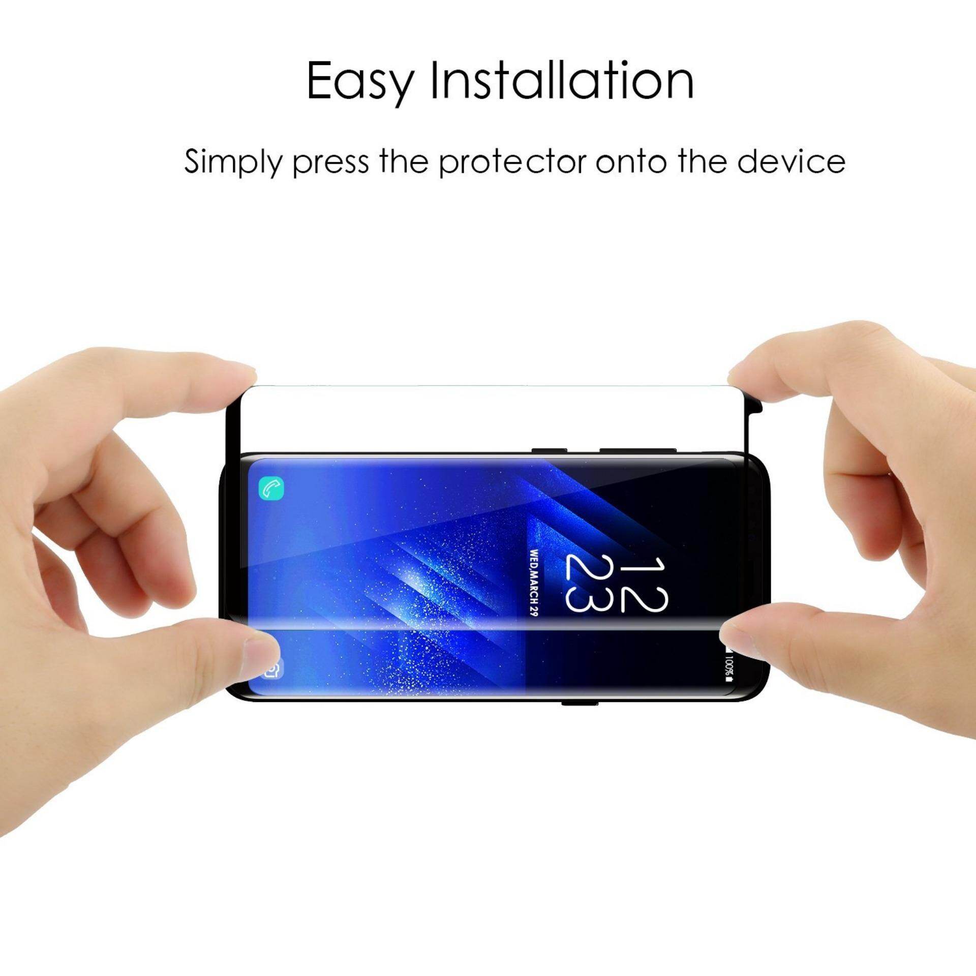 LUOWAN Tấm Bảo Vệ Màn Hình Bằng Kính Cường Lực Cho Samsung Galaxy S9 Plus [Thân Thiện Với Ốp Lưng] [Độ Nhạy Cảm Ứng 100%] Chống Trầy Xước/Vân Tay Không Bong Bóng Cho Samsung Galaxy S9 Plus 6.2 Inch