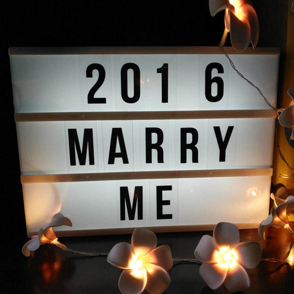 A4 Size USB LED Light Box Night Lamp DIY Letters Combination Home Decor