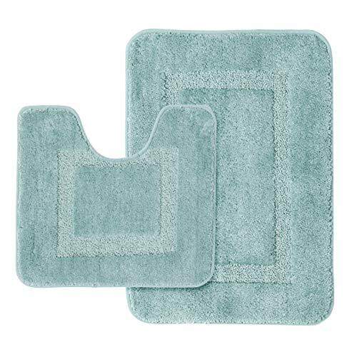 Bathroom Microfiber Bath Rugs Toilet Set NonSlip Shaggy Bath Rug Super