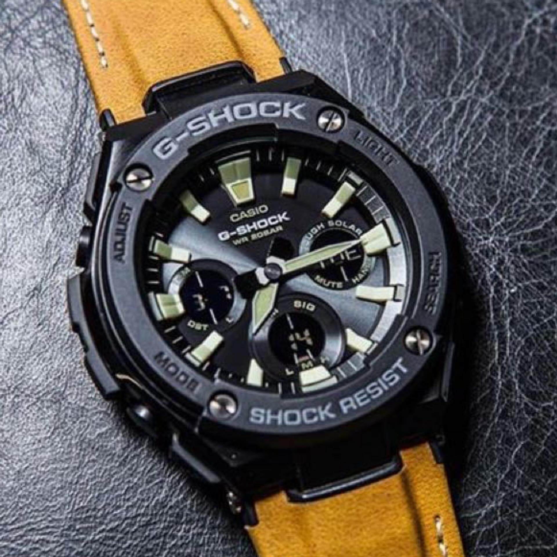 g shock leather strap watches