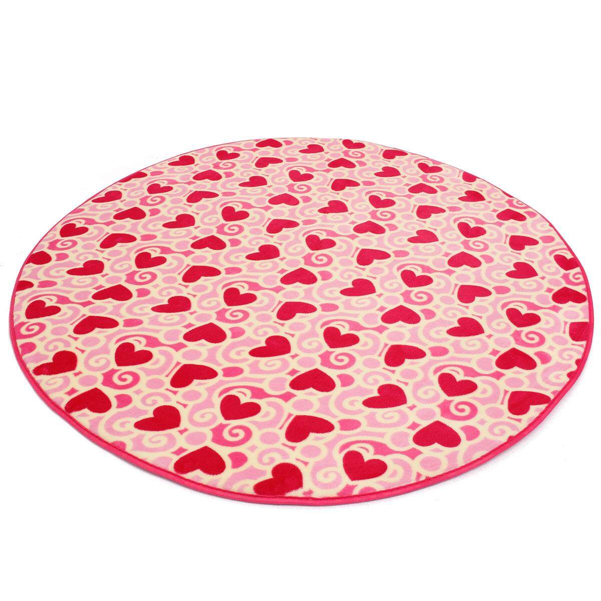 Bathroom Bedroom Square Floor Shower Mat Little Red Heart - intl