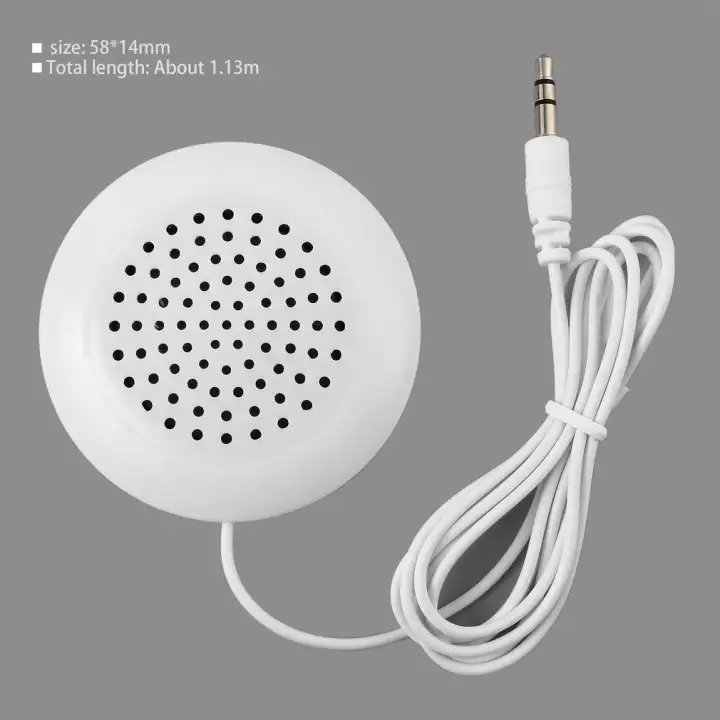 Best Sales Mini White 3 5mm Pillow Speaker For Mp3 Mp4 Player For