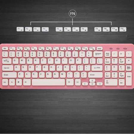 ขายร้อนง่าย ULTRA - Slim สีดำ USB Mini Wireless แป้นพิมพ์และเมาส์ Combo Kit