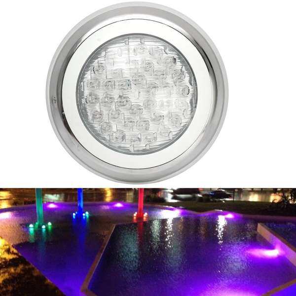 29 cm 12 V 24 Wát Thép Không Gỉ Không Thấm Nước ĐÈN LED Bể Bơi RGB Đa màu sắc