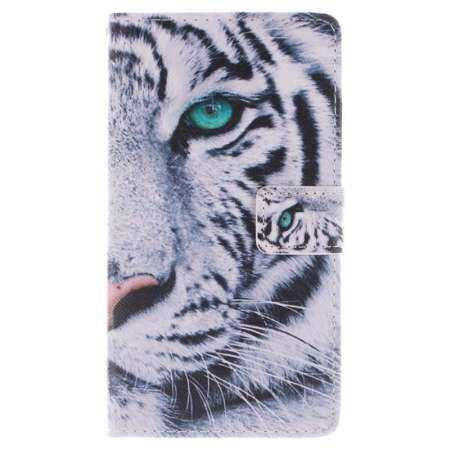 เสือรูปแบบกรณีหนังพลิกกับผู้ถือและช่องใส่การ์ดและกระเป๋าสตางค์สำหรับ Samsung Galaxy หมายเหตุขอบ/N9150 - นานาชาติ