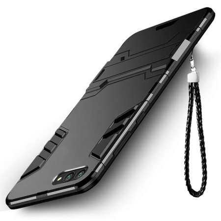 【 Lanyard】For OPPO A3s เกราะกันกระแทก Hard Back ป้องกันเคสตั้งได้