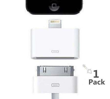 (3 แพ็ค) Lightning ถึงอะแดปเตอร์ 30 พิน 8 พิน 30 สายเต้าชาร์จตัวแปลงอะแดปเตอร์สำหรับ iPhone 7, 7 Plus, 6 วินาที, 6 วินาที, 5 วินาที, 5C, iPad