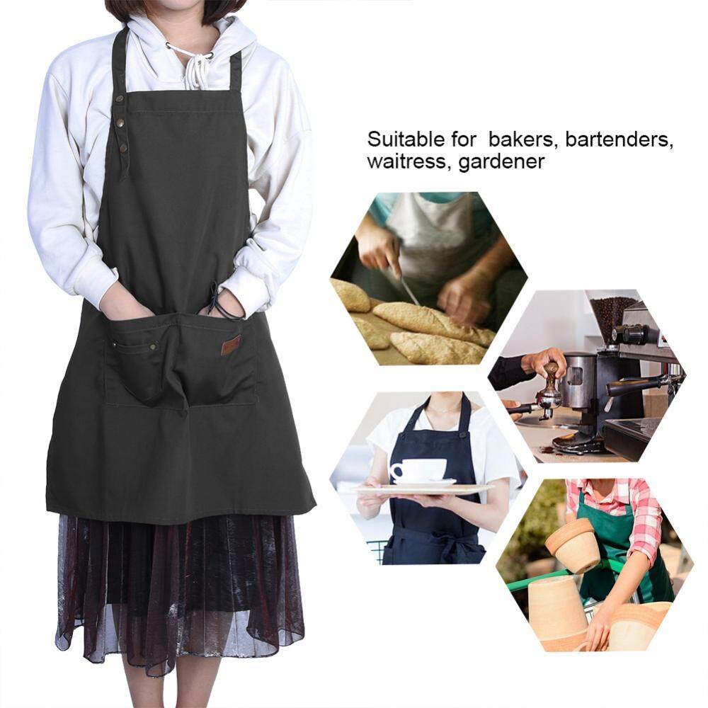 epayst Adjustable Buckles Style Canvas Apron Kitchen Cooking Coffee Shop Waitress Work Uniform